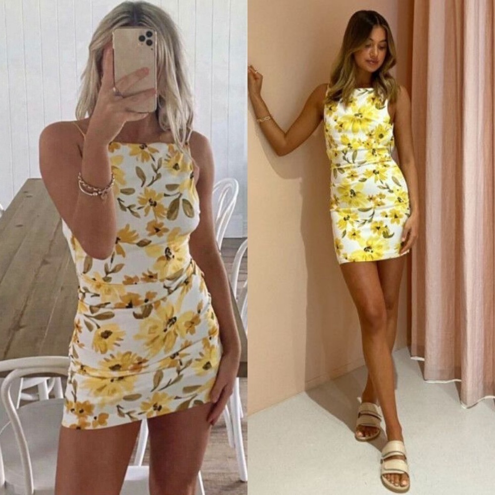 Bec + Bridge Daphne Printed Satin Mini Dress Size US 2